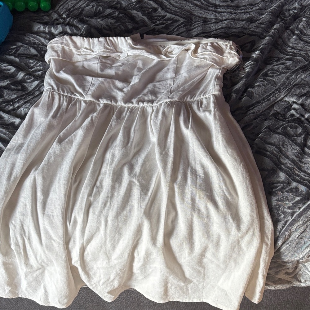 Altar'd State White Smocked Strapless Dress